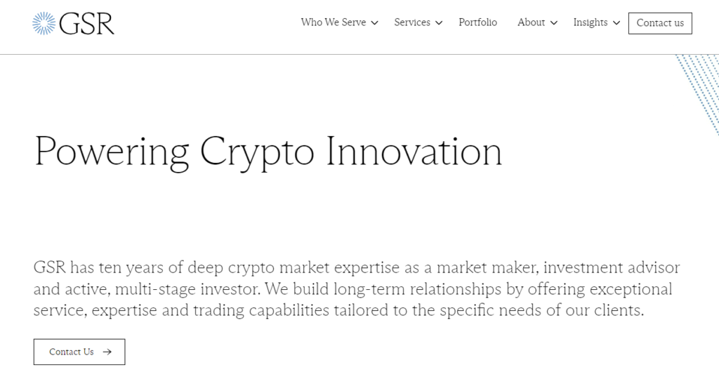 GSR – Crypto Market Maker